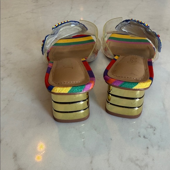 J.Renee Vibrant Multicolor Beaded Heels with Fish - Picture 6 of 9